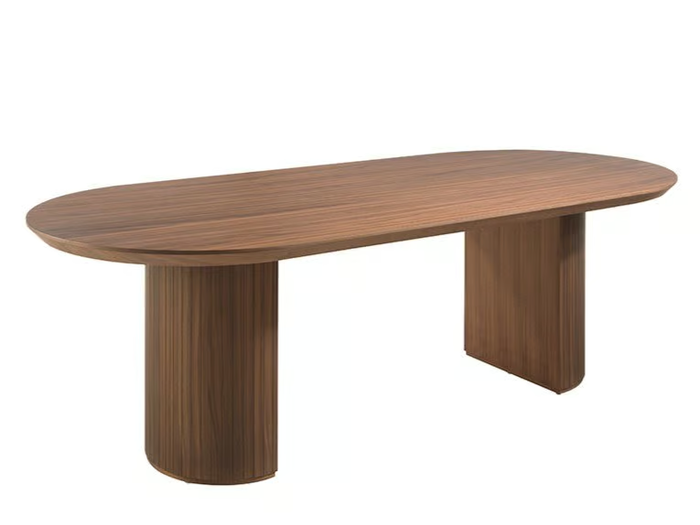 1104 - Oval wood veneer table _ Angel Cerdá